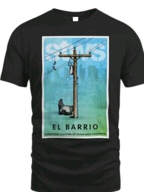 Streetwise EL BARRIO Graphic Tee Shirt Short Sleeve Chicano Art Streetwear